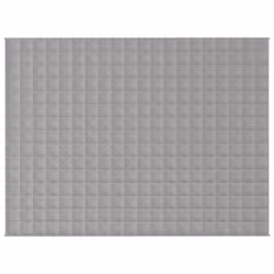vidaXL Weighted Blanket Bedding Anxiety Blanket Bedroom Quilt Blanket Fabric - grey, 152 x 203 cm/11 kg - Additional view 2
