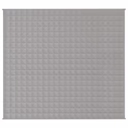 vidaXL Weighted Blanket Bedding Anxiety Blanket Bedroom Quilt Blanket Fabric - grey, 200 x 220 cm/13 kg - Additional view 2
