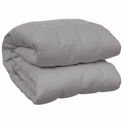 vidaXL Weighted Blanket Bedding Anxiety Blanket Bedroom Quilt Blanket Fabric - grey, 220 x 240 cm/15 kg