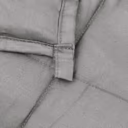 vidaXL Weighted Blanket Bedding Anxiety Blanket Bedroom Quilt Blanket Fabric - grey, 220 x 240 cm/15 kg - Additional view 4