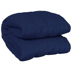 vidaXL Weighted Blanket Bedding Anxiety Blanket Bedroom Quilt Blanket Fabric - blue, 122 x 183 cm/9 kg