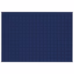 vidaXL Weighted Blanket Bedding Anxiety Blanket Bedroom Quilt Blanket Fabric - blue, 140 x 200 cm/6 kg - Additional view 2