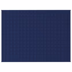 vidaXL Weighted Blanket Bedding Anxiety Blanket Bedroom Quilt Blanket Fabric - blue, 152 x 203 cm/7 kg - Additional view 2