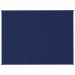 vidaXL Weighted Blanket Bedding Anxiety Blanket Bedroom Quilt Blanket Fabric - blue, 152 x 203 cm/11 kg - Additional view 2