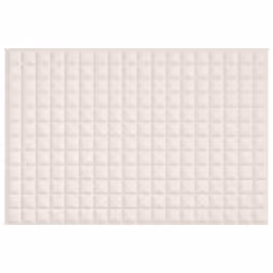 vidaXL Weighted Blanket Bedding Anxiety Blanket Bedroom Quilt Blanket Fabric - cream, 122 x 183 cm/9 kg