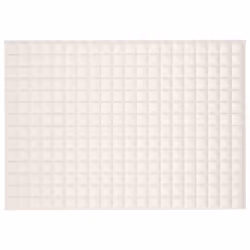 vidaXL Weighted Blanket Bedding Anxiety Blanket Bedroom Quilt Blanket Fabric - cream, 137 x 200 cm/6 kg