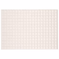 vidaXL Weighted Blanket Bedding Anxiety Blanket Bedroom Quilt Blanket Fabric - cream, 137 x 200 cm/10 kg
