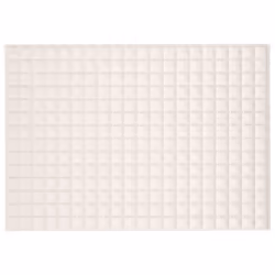 vidaXL Weighted Blanket Bedding Anxiety Blanket Bedroom Quilt Blanket Fabric - cream, 140 x 200 cm/10 kg