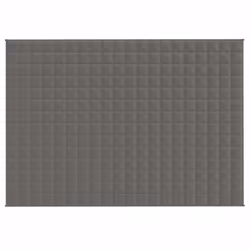 vidaXL Weighted Blanket Bedding Anxiety Blanket Bedroom Quilt Blanket Fabric - grey, 135 x 200 cm/6 kg