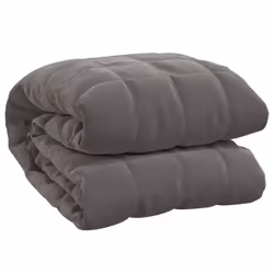 vidaXL Weighted Blanket Bedding Anxiety Blanket Bedroom Quilt Blanket Fabric - grey, 140 x 200 cm/6 kg