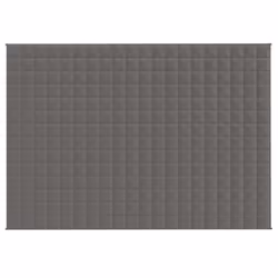 vidaXL Weighted Blanket Bedding Anxiety Blanket Bedroom Quilt Blanket Fabric - grey, 140 x 200 cm/6 kg