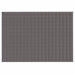 vidaXL Weighted Blanket Bedding Anxiety Blanket Bedroom Quilt Blanket Fabric - grey, 137 x 200 cm/10 kg