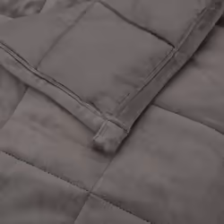 vidaXL Weighted Blanket Bedding Anxiety Blanket Bedroom Quilt Blanket Fabric - grey, 140 x 200 cm/10 kg - Additional view 4
