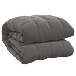 vidaXL Weighted Blanket Bedding Anxiety Blanket Bedroom Quilt Blanket Fabric - grey, 200 x 220 cm/9 kg