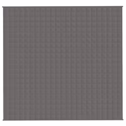 vidaXL Weighted Blanket Bedding Anxiety Blanket Bedroom Quilt Blanket Fabric - grey, 240 x 220 cm/11 kg - Additional view 2