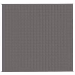vidaXL Weighted Blanket Bedding Anxiety Blanket Bedroom Quilt Blanket Fabric - grey, 240 x 220 cm/15 kg - Additional view 2