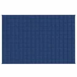 vidaXL Weighted Blanket Bedding Anxiety Blanket Bedroom Quilt Blanket Fabric - blue, 122 x 183 cm/9 kg