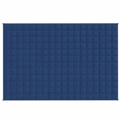 vidaXL Weighted Blanket Bedding Anxiety Blanket Bedroom Quilt Blanket Fabric - blue, 137 x 200 cm/10 kg