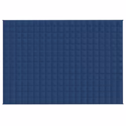 vidaXL Weighted Blanket Bedding Anxiety Blanket Bedroom Quilt Blanket Fabric - blue, 140 x 200 cm/6 kg - Additional view 2