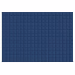 vidaXL Weighted Blanket Bedding Anxiety Blanket Bedroom Quilt Blanket Fabric - blue, 135 x 200 cm/6 kg