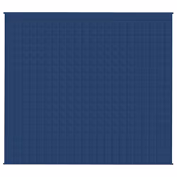vidaXL Weighted Blanket Bedding Anxiety Blanket Bedroom Quilt Blanket Fabric - blue, 200 x 220 cm/9 kg - Additional view 2