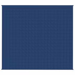 vidaXL Weighted Blanket Bedding Anxiety Blanket Bedroom Quilt Blanket Fabric - blue, 200 x 220 cm/13 kg