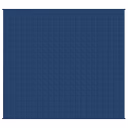 vidaXL Weighted Blanket Bedding Anxiety Blanket Bedroom Quilt Blanket Fabric - blue, 240 x 220 cm/15 kg - Additional view 2