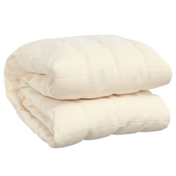 vidaXL Weighted Blanket Bedding Anxiety Blanket Bedroom Quilt Blanket Fabric - cream, 122 x 183 cm/9 kg