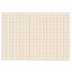 vidaXL Weighted Blanket Bedding Anxiety Blanket Bedroom Quilt Blanket Fabric - cream, 137 x 200 cm/6 kg