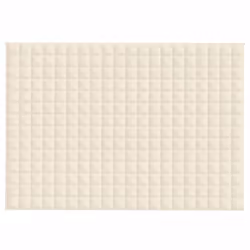 vidaXL Weighted Blanket Bedding Anxiety Blanket Bedroom Quilt Blanket Fabric - cream, 140 x 200 cm/10 kg - Additional view 2