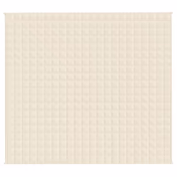 vidaXL Weighted Blanket Bedding Anxiety Blanket Bedroom Quilt Blanket Fabric - cream, 200 x 230 cm/9 kg - Additional view 2