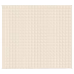 vidaXL Weighted Blanket Bedding Anxiety Blanket Bedroom Quilt Blanket Fabric - cream, 200 x 230 cm/13 kg - Additional view 2