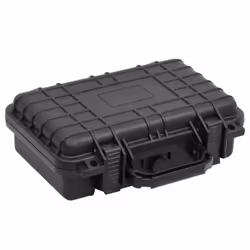 vidaXL Portable Flight Case Black PP Tool Box Protective Hard Case Carry Case - 30 x 22 x 10 cm