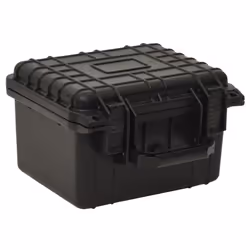 vidaXL Portable Flight Case Black PP Tool Box Protective Hard Case Carry Case - 27 x 25 x 18 cm