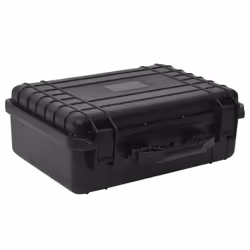 vidaXL Portable Flight Case Black PP Tool Box Protective Hard Case Carry Case - 47 x 36 x 18 cm