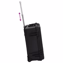 vidaXL Wheeled Flight Case Black 58x45x27 cm PP Tool Box Protective Hard Case - Additional view 5