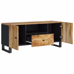 vidaXL TV Cabinet TV Stand Unit Cupboard Solid Wood Mango and Engineered Wood