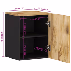 vidaXL Bathroom Wall Cabinet Vanity Unit Storage Cabinet Solid Wood Reclaimed - light brown