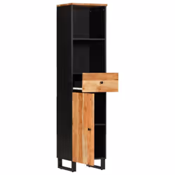 vidaXL Bathroom Cabinet Vanity Unit Cupboard Sink Cabinet Solid Wood Acacia - brown - Additional view 2