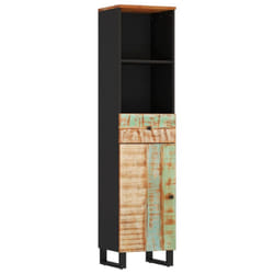 vidaXL Bathroom Cabinet Vanity Unit Cupboard Sink Cabinet Solid Wood Acacia - multicolour
