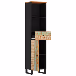 vidaXL Bathroom Cabinet Vanity Unit Cupboard Sink Cabinet Solid Wood Acacia - multicolour - Additional view 2