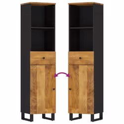 vidaXL Bathroom Cabinet Vanity Unit Cupboard Sink Cabinet Solid Wood Acacia - honey brown - Additional view 6