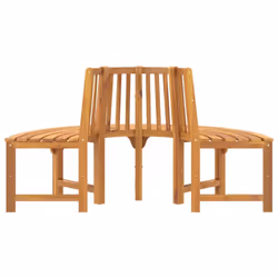 vidaXL Half Round Tree Bench Ã160 cm Solid Wood Eucalyptus Garden Bench Seat - Additional view 4