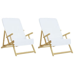 vidaXL Beach Towels Bath Towels Travel Bathroom Swim Towels Fabric 400 GSM - white, 60 x 135 cm/ 2 pcs