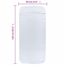 vidaXL Beach Towels Bath Towels Travel Bathroom Swim Towels Fabric 400 GSM - white, 60 x 135 cm/ 2 pcs - Additional view 6
