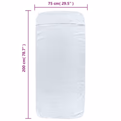 vidaXL Beach Towels Bath Towels Travel Bathroom Swim Towels Fabric 400 GSM - white, 75 x 200 cm/ 2 pcs