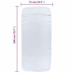 vidaXL Beach Towels Bath Towels Travel Bathroom Swim Towels Fabric 400 GSM - white, 75 x 200 cm/ 2 pcs - Additional view 8