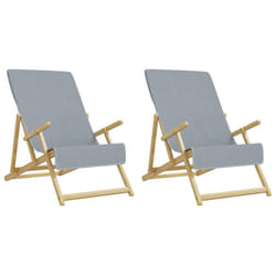 vidaXL Beach Towels Bath Towels Travel Bathroom Swim Towels Fabric 400 GSM - grey, 60 x 135 cm/ 2 pcs