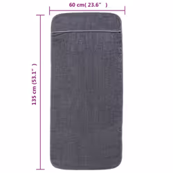 vidaXL Beach Towels Bath Towels Travel Bathroom Swim Towels Fabric 400 GSM - anthracite, 60 x 135 cm/ 2 pcs - Additional view 6