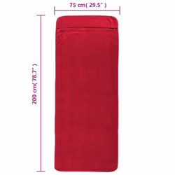 vidaXL Beach Towels Bath Towels Travel Bathroom Swim Towels Fabric 400 GSM - red, 75 x 200 cm/ 2 pcs - Additional view 6